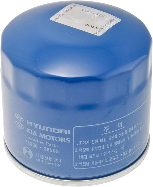 Genuine OEM Kia Oil Filter 26300-35505  Plug Gasket For HyundaiKia Compatible with 26300-35505 26300-35504 26300-35503