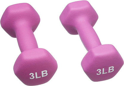 FUXION Neoprene Hexagon Dumbbells, Set of 2