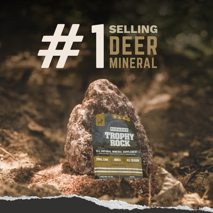 Redmond Trophy Rock - Deer Lick Mineral Salt Rock, Big Game, 10 Lb Natural mineral salt rock, deer lick attractant entices big game with essential trace minerals for antler growth