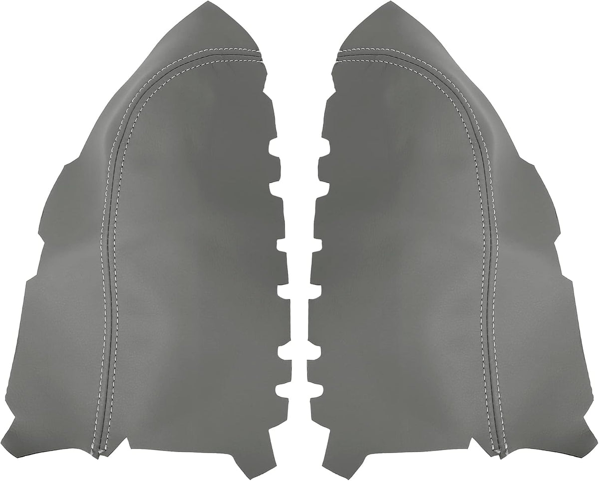 X AUTOHAUX Pair Gray Microfiber Leather Door Panel Armrest Cover Replacement for Honda Pilot 2009-2013