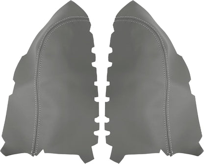 X AUTOHAUX Pair Gray Microfiber Leather Door Panel Armrest Cover Replacement for Honda Pilot 2009-2013