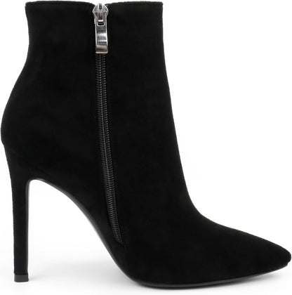 Ankle Boots for Women 4IN Stiletto High Heel Pointed Toe Boots with Zipper