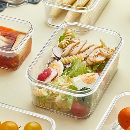Unomor Refrigerator Crisper Fridge Storage Boxes with Lids Plastic Containers Plastic Storage Boxes Food Containers with Lids Plastic Food Storage Containers with Lids Pp Shelf With Cover