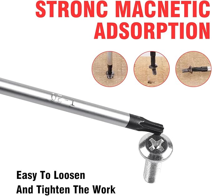 T20 Torx Screwdriver - Magnetic Tip Torx Security Screwdriver, Torx Screwdriver for Computer Repairing, Home Appliances (T20 x 100mm)