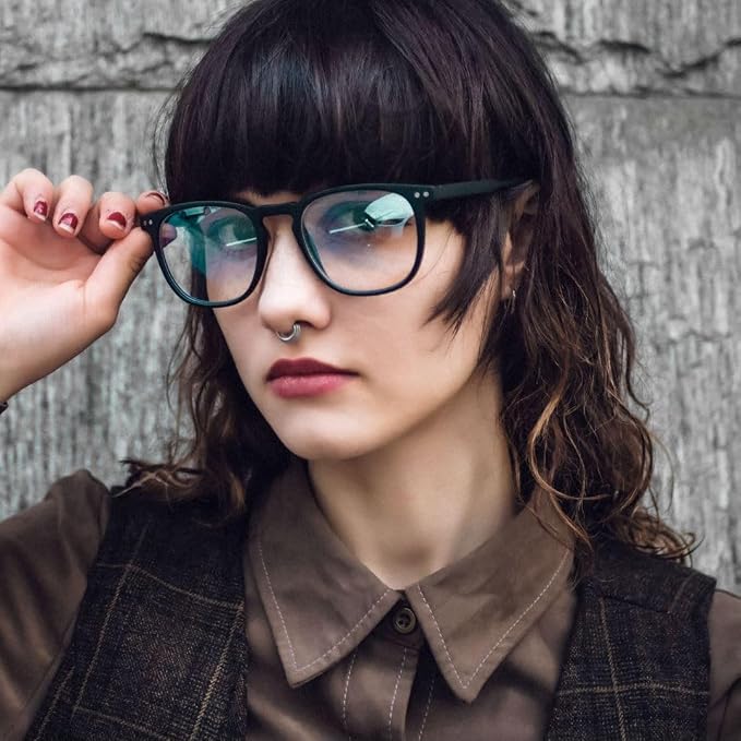 BLUEMOKY Reading Glasses for Women Men, Blue Light Blocking Glasses 2 Pack, Computer Readers, Spring Hinge