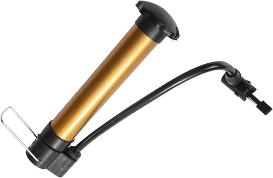 Portable Mini Bicycle Pump High Pressure Cycling Hand Air Pump Ball Tire Inflator Mountain Bike Pump, metal  plastic