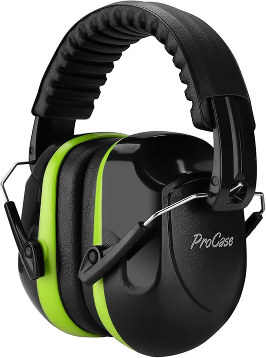 ProCase Noise Reduction Ear Muffs, Sound Proof Ear Protection, NRR 28dB Noise Cancelling Headphones for Adults Kids Autism, Hearing Protection for Shooting Gun Range Mowing -Green
