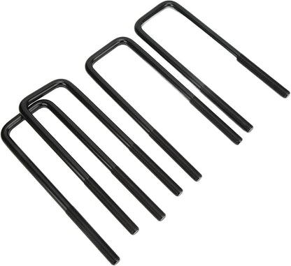 Rear Suspension U Bolt, 10in Black Steel Rear Axle U Bolts Heavy Duty Bend U Bolts Replacement for 1500