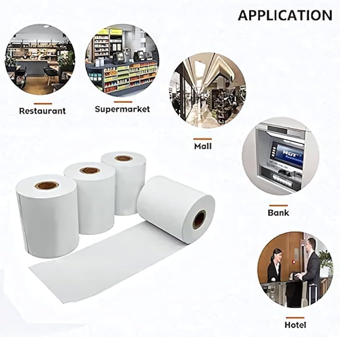 ASK WHOLESALE Premium 3-18" x 230' POS Paper Rolls, 2 RollsPack, 12 RollsCase, Black Thermal Print, BPA-Free: Compatible with Most Cash Registers  POS Systems, Durable  Tear-Resistant