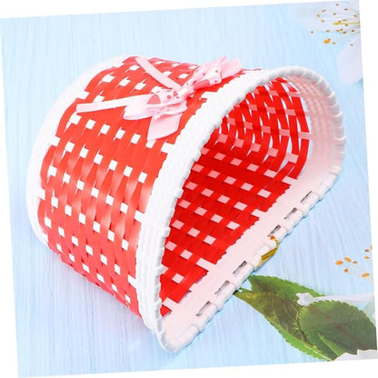 Plastic Baskets Scooters for Kids Wicker Storage Baskets Kids Decorations Girls Basket Scooter Basket Stroller Bike Bicycle Basket Black Shopping Girl Trumpet Wicker Bike Basket