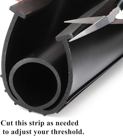 Yopay 20Ft Garage Door Seals Bottom Rubber, Heavy-Duty Weather Stripping Kit, Universal T Ends Threshold Buffering Sealing Rubber, 3 3/4 Inch Width
