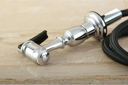 Kingston Brass Gourmetier KBSPR1 Kitchen Faucet Sprayer with Hose, Polished Chrome