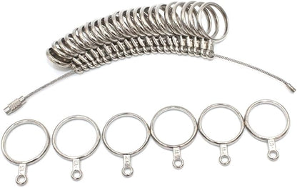 Ring Sizer Measuring Tool Set Metal Finger Sizing Gauge Rings Measurement Tool for Women Men US Size 0-13 with Half Size