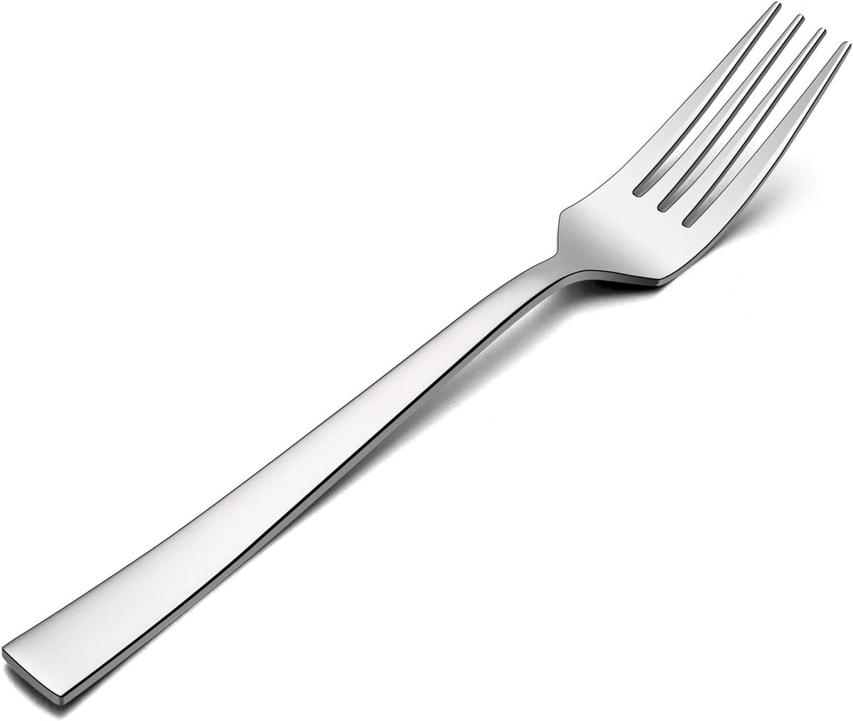 Salad Forks Set of 5, E-far 6.7 Inch Stainless Steel Dessert Forks for Home, Kitchen or Restaurant, Non-toxic & Mirror Polished, Squared Edge & Dishwasher Safe