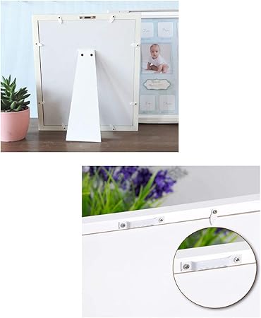 KMAKII Collage Photo Frame for Baby First Year 12 Month Keepsake Picture Photo Frame -Gift for Mom to Be or Expecting Parents-White