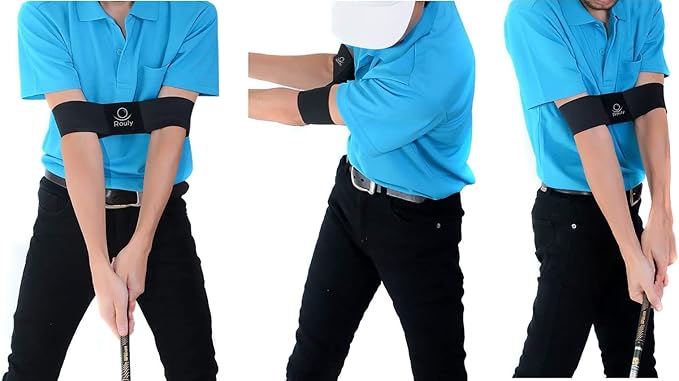 Golf Swing Trainer Aid,Swing Correcting Arm Band, Swing Easy Black