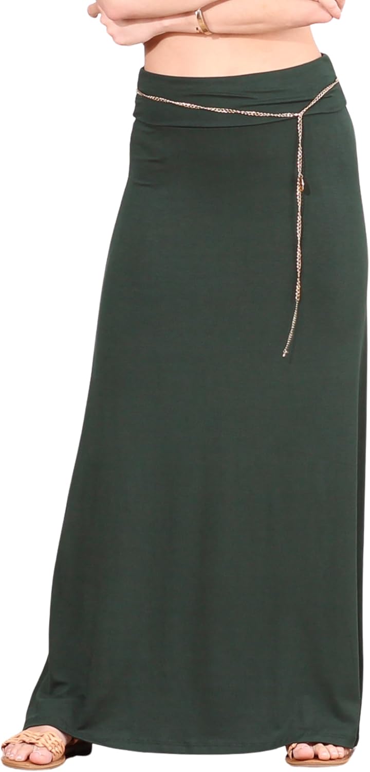 Popana Womens Long Maxi Skirt - Long Skirts for Women Trendy - Casual Convertible Sundress Plus Size Maxi Skirt