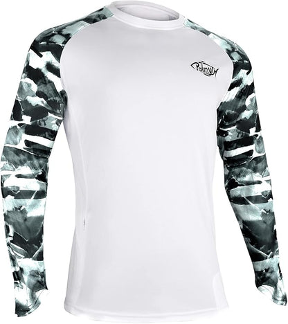 Palmyth Fishing Shirt for Men Long Sleeve Sun Protection UV UPF 50 T-Shirts with Pocket