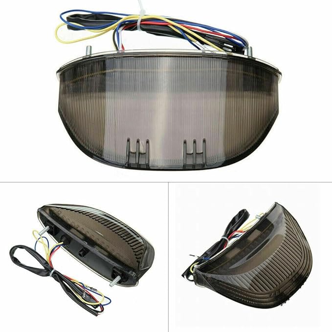 Smoked ATV LED Taillight 12V Motorcycle Brake Light with LED Turn Signals Compatible with 2003-2006 Honda CBR600RR 2004-2007 CBR1000RR