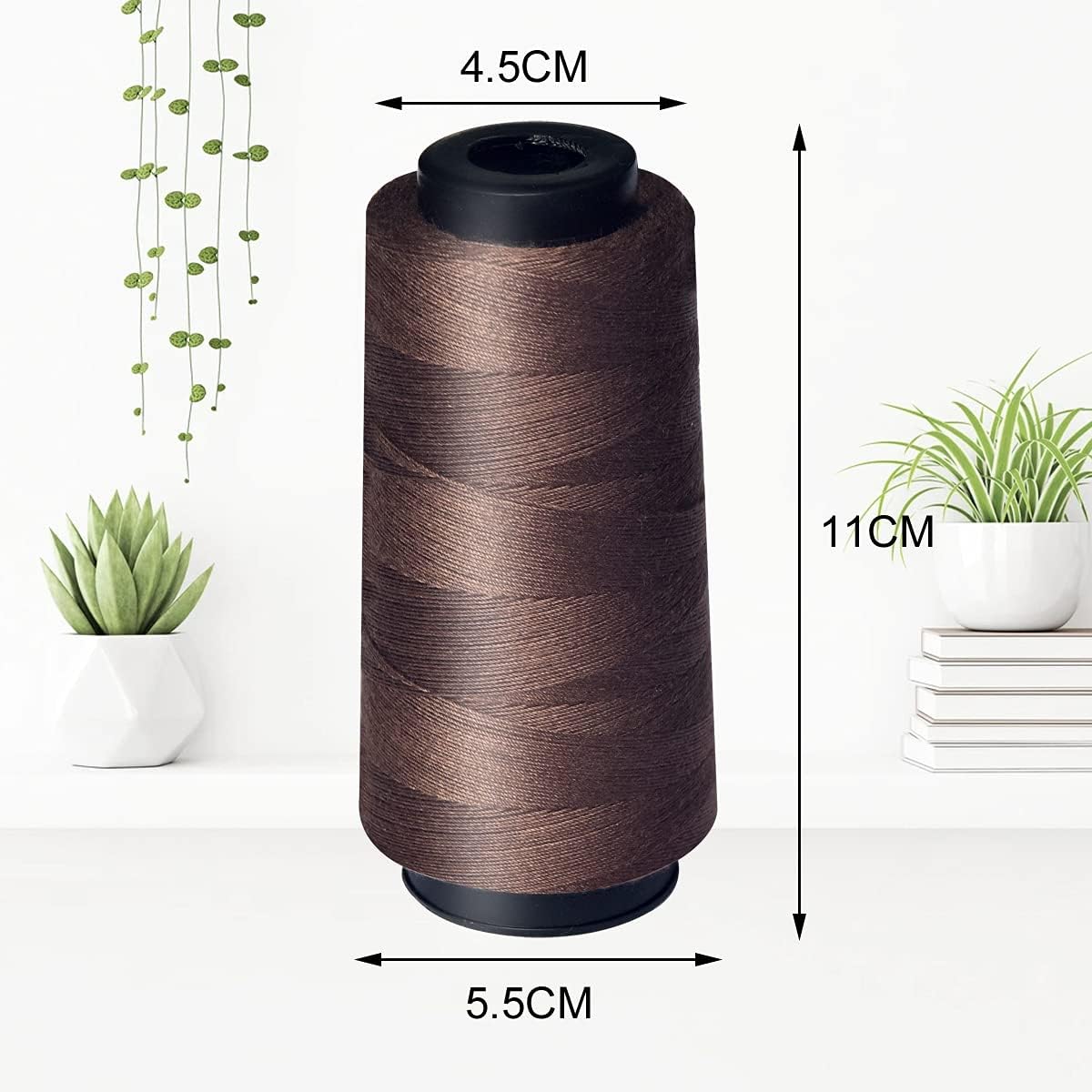 colored bird 6 Rolls Sewing Threads Using for Hand Sewing Hair Extensions Making Wigs DIY (Black, Dark Brown, Reddish Brown, Brown, Red, Khaki)