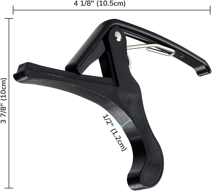 AW Guitar Capo Key for Classical Electric Acoustic Guitar Ukulele 4 to 6 Strings Guitars Aluminum New Black