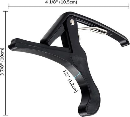 AW Guitar Capo Key for Classical Electric Acoustic Guitar Ukulele 4 to 6 Strings Guitars Aluminum New Black
