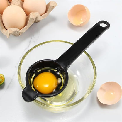 DIY Egg Yolk White Separator Divider Kitchen Cooking Egg Tools Filter Egg Separator Kitchen Gadgets Cooking Gadgets Hot(Black)