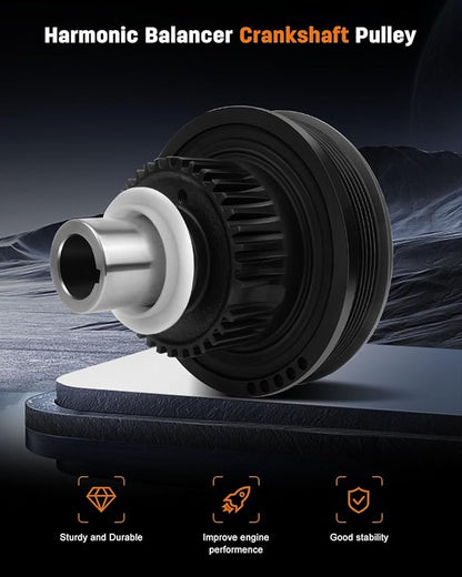 OCPTY Engine Harmonic Balancer Crankshaft Pulley Replacement For Ford Ranger 2001-2011, Explorer 2003-2010,Explorer Sport Trac 2003-2010,Mustang 2005-2010,For Mercury Mountaineer 2003-2010 2L2Z6B321AA