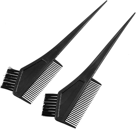 XYWHPGV Hair Dye Color Coloring Brush Straight Bristle Plastic Comb 2 Pieces Black(ba54e 276b0 6c98d 2b603 4c83a 533ca