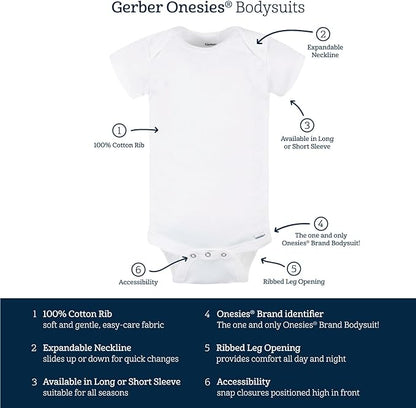 Gerber Baby Girls' 5-Pack Long-Sleeve Onesies Bodysuit