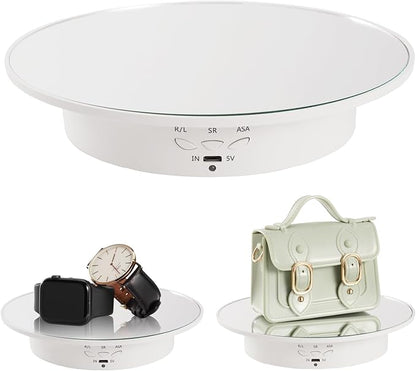 Rotating Display Stand Turntable Stand Spinning Stand for Product Shows White
