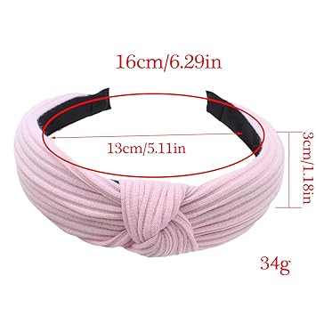 Knotted Headband for Women Fashion Knitted Fabric Hairhoop High Skull Wide Headband for Face Washing