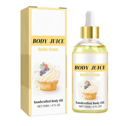 Vanilla Body Juice Oil Skin Moisturizer, Body Juice Oil Vanilla Cream Flavor,120ml4fl.oz Hand Crafted Body Oil