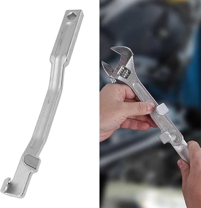 Wrench Extender Tool Bar 13.5 inch Wrench Extension for Breaker Bar or Ratchet Torque Wrench Multiplier Cheater Bar with 12" Square Hole Leverage Tool for Mechanics Garage Auto Repair