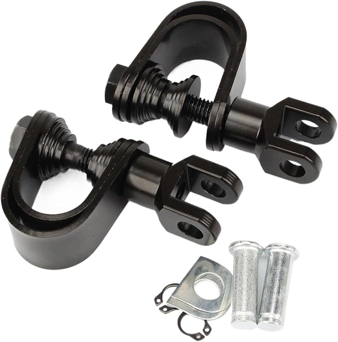 Shift Rod Motorcycle Floor Boards 25MM 32MM Mount Footrests Footpegs Fit For Harley Fit For Honda Fit For Yamahaa Touring Fit For Softail Universal(Black Clamps)