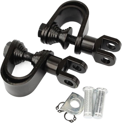 Shift Rod Motorcycle Floor Boards 25MM 32MM Mount Footrests Footpegs Fit For Harley Fit For Honda Fit For Yamahaa Touring Fit For Softail Universal(Black Clamps)