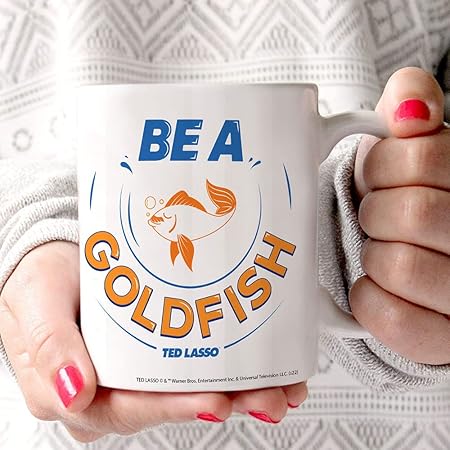 Trend Setters Ted Lasso  Be A Goldfish  One 11 oz Ceramic Coffee Mug  Officially Licensed Merchandise - Perfect for Gifting or Collecting