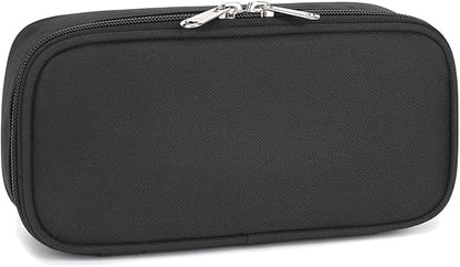 FlowFly Pencil Case for Girls Boys, Large Capacity Pencil Pouch for Kids, Portable Soft Pen Bag for Teens, Black