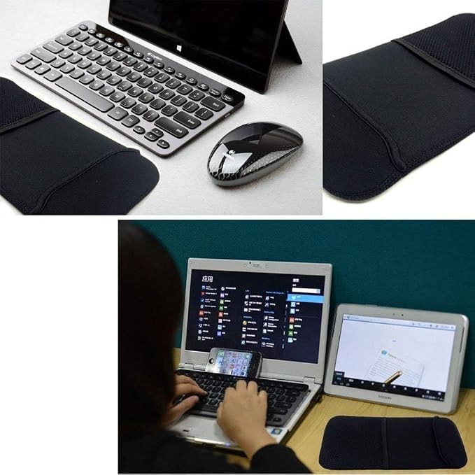 AF-WAN Soft Neoprene Case Storage Bag for Logitech MX Keys Mini Wireless Keyboard Storage Pouch Black