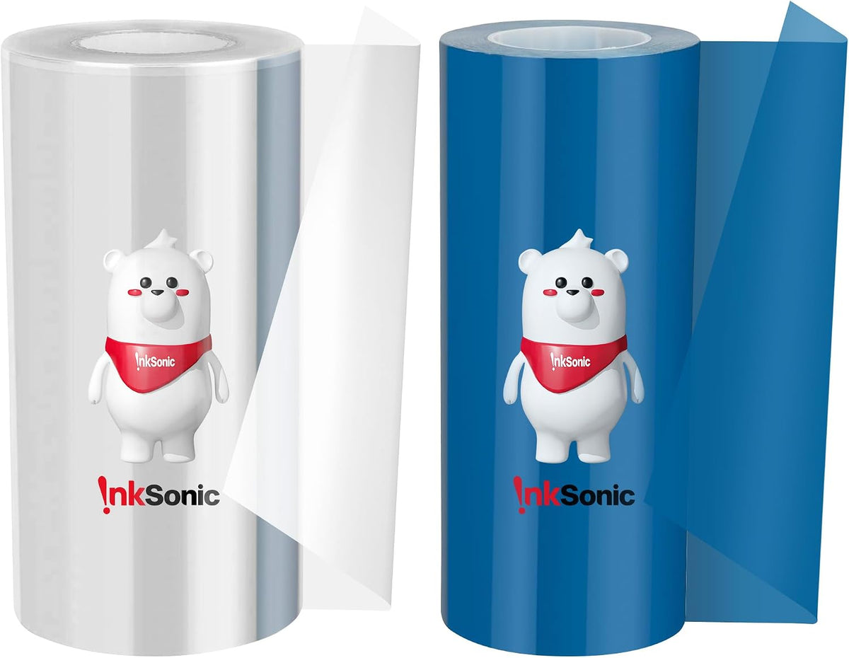 InkSonic UV DTF AB Film Roll A3 11.8in×328ft for UV DTF Sticker Printer UV DTF Printer Direct Print on Sticker, AB Film PET Transfer Printing Crystal Label Sticker (1*100M A Films + 1*100M B Films)