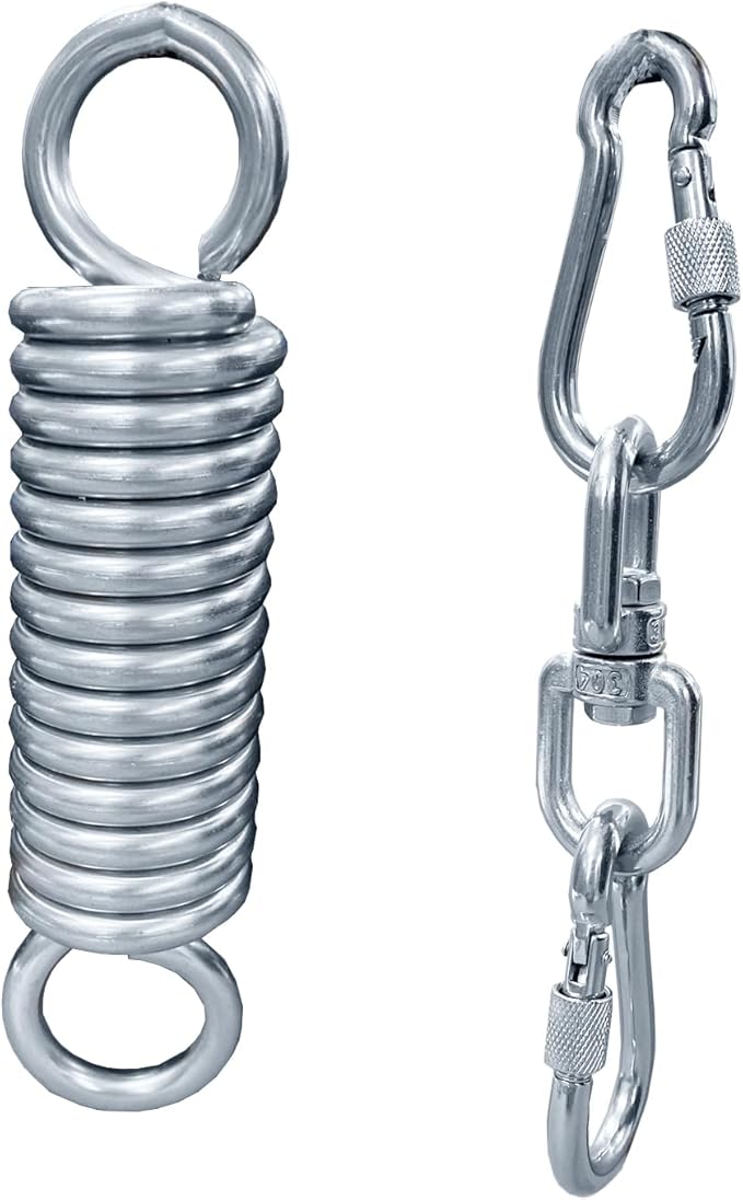 Punching Bag Hanger, Heavy Duty Boxing Punching Bag Hanger,360 Rotational Heavy Bag Punching Bag Wall Mount WCarabiners Spring for Heavy Bag, Gym Swing, Trapeze, Hammock:WLL-500Lbs