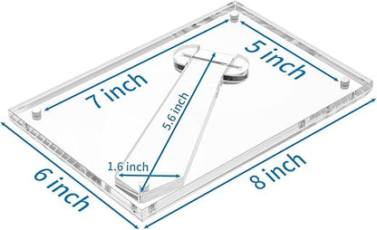 AITEE 5x7 Acrylic Picture Frames 3 Pack, Clear Picture Frames with Stand, Magnetic Frame Acrylic Lucite Frameless Transparent Cubes Floating Gift for Home Office Desktop Display Horizontally or