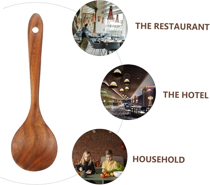 Wooden Mixing Spoon for Stirring Combining and Serving Food Kitchen Utensil