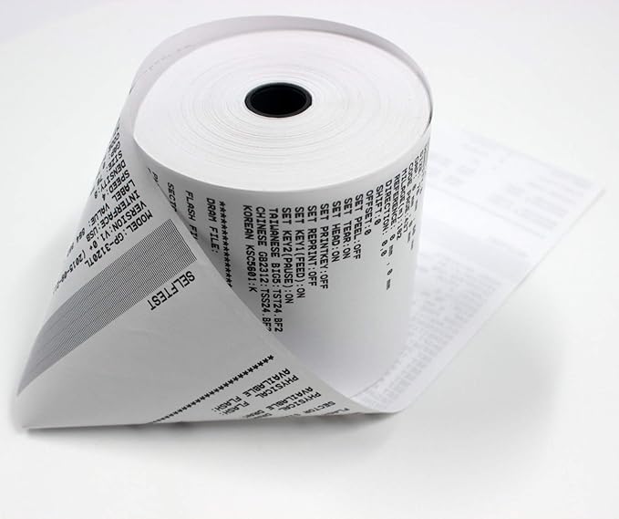 (2 Rolls) 2 14 x 150 ft, White, adding machine tape Paper Rolls, Premium One Ply Cash RegisterAdding MachineCalculator Roll Printing Calculator 10 key adding machine tape for El-1750 1801 P23