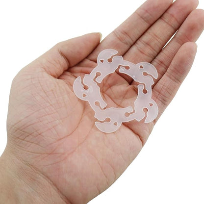 TAODAN 50PCS 6cm Reusable White Plastic Balloon Arch Clips Suitable for Birthday Party Weddings Celebrations Christmas