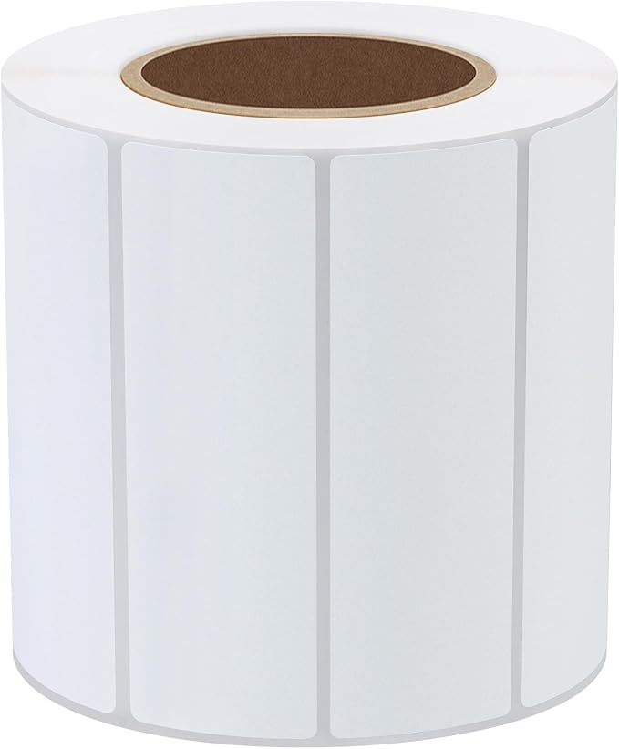 HYBSK 3x2 inch Direct Thermal Label Paper for Barcodes, Address, Compatible with Rollo Label Printer  Zebra Desktop Printers (3"x2",White)