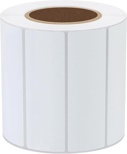HYBSK 3x2 inch Direct Thermal Label Paper for Barcodes, Address, Compatible with Rollo Label Printer  Zebra Desktop Printers (3"x2",White)