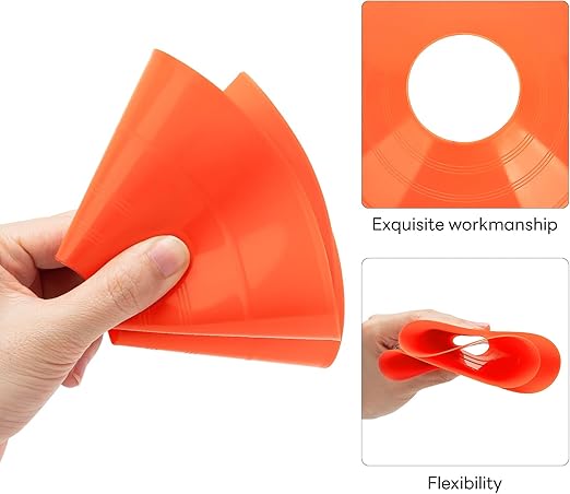 Pro Disc Cones - Training Cones Agility Soccer Cones with Carry Bag for Training, Soccer, Football, Basketball,Kids and Other Sports and Games(22G)
