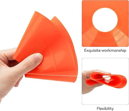 Pro Disc Cones - Training Cones Agility Soccer Cones with Carry Bag for Training, Soccer, Football, Basketball,Kids and Other Sports and Games(22G)