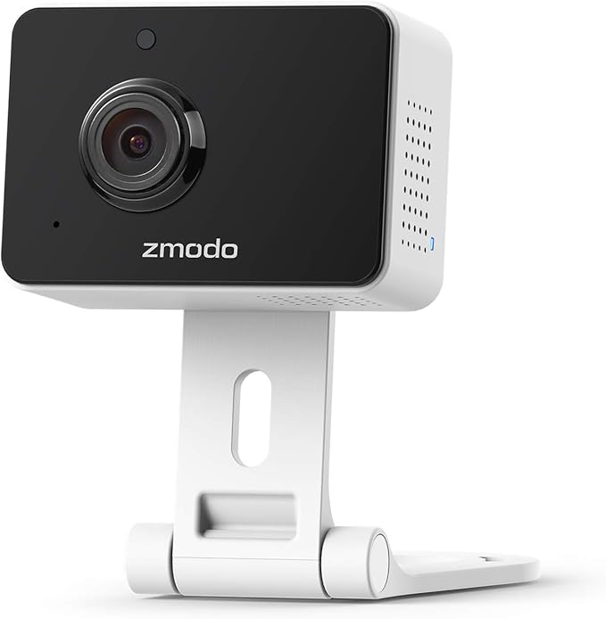 Zmodo Mini Pro, 1080P plug-in WiFi security camera, indoor smart camera with AI motion detection, pet nanny camera, night vision, 2-way audio, app of